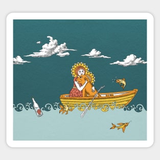 Crossing by the sea Sticker